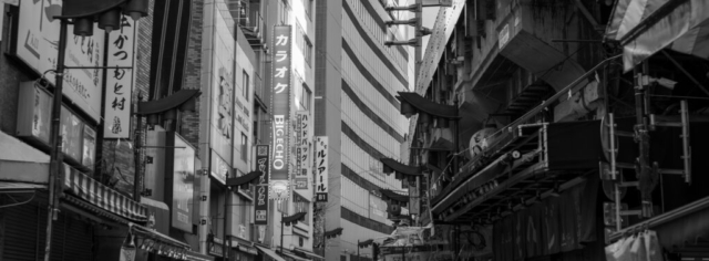 Japan5-Jan07-11 Curves under the Yamanote line tracks, Ueno, Tokyo