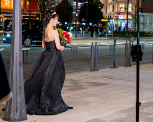 Japan5-Jan08- 11 A fashion shoot on the forecourt in front of Tokyo St, Tokyo